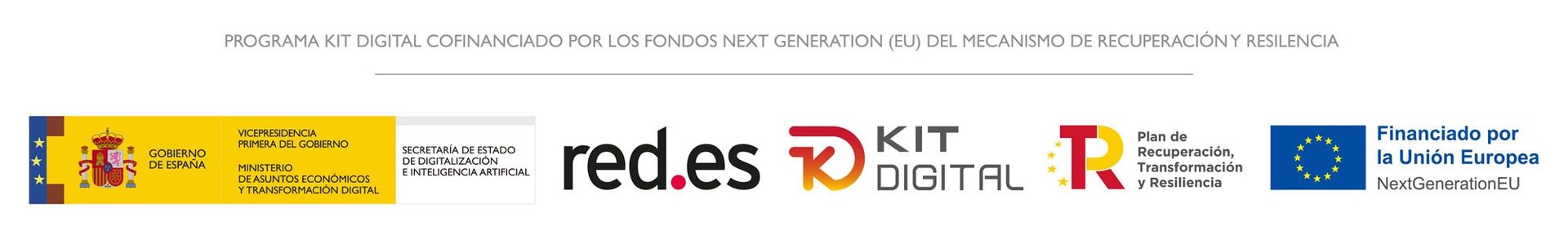 Logotipos para red.es, Kit Digital y la Unión Europea.